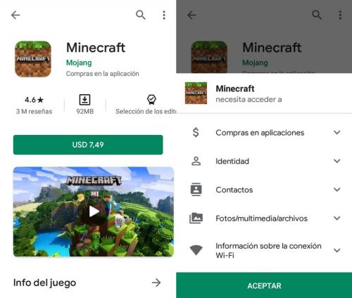 Descargar Minecraft en Android