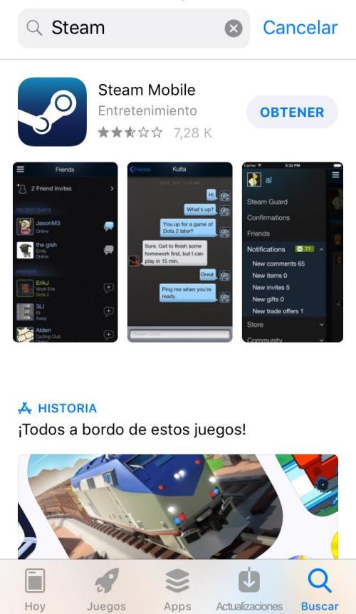 Instalar Steam en iOS