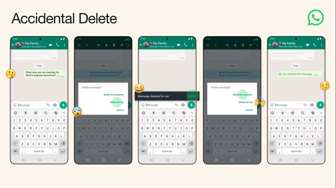 Ahora puedes recuperar tus mensajes borrados accidentalmente en WhatsApp