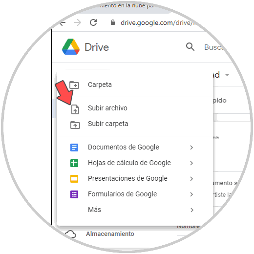 Cargar archivos a Google Drive